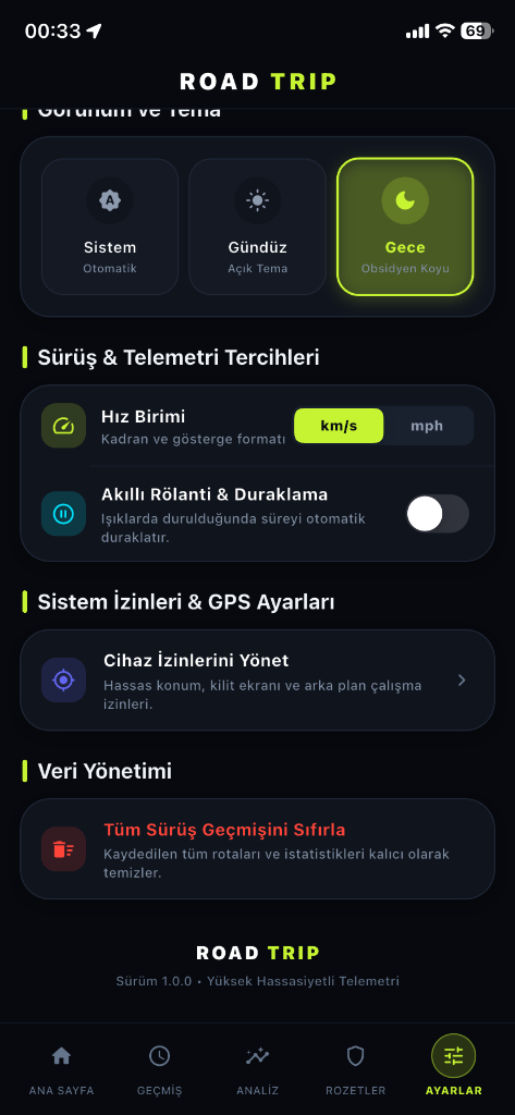 Çoklu Plaka, Ayarlar ve Akıllı Rölanti